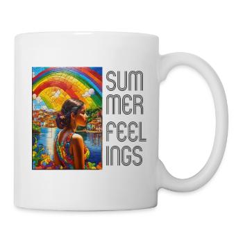 Summer Feeling: Regenbogen über einer brasilianisc - Tasse - Weiß - Rechts