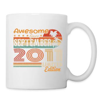 2011 September Vintage Geburtstagsgeschenk 2011 - Tasse - Weiß - Rechts