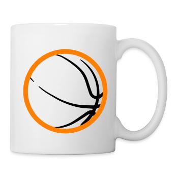 Conception abstraite de basket-ball - Mug blanc - blanc - Droite