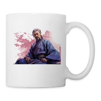 Japan Samurai Sitting Strong - Mug - white - Right