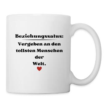 Vergeben an den tollsten Menschen der Welt - Tasse - Weiß - Rechts