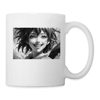 DreamShaper crazy smile black white - Mug - white - Right