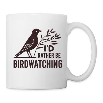 Slogan "Ich beobachte lieber die Vögel" - Tasse - Weiß - Rechts