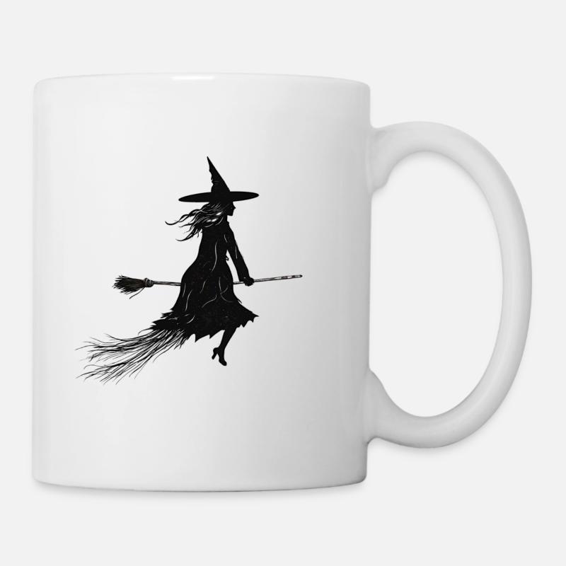 Elegante Hexe - Tasse - Weiß