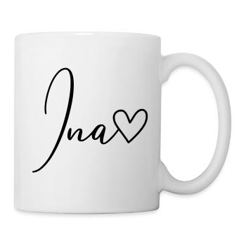 Ina Nom de famille Prénom Fille - Mug blanc - blanc - Droite