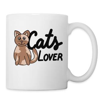 cats lover - Mug - white - Right