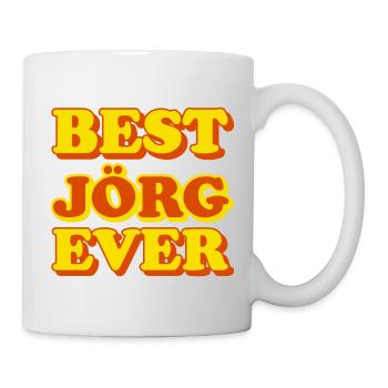 Jörg Vorname Lustiges Geschenk - Tasse - Weiß - Rechts
