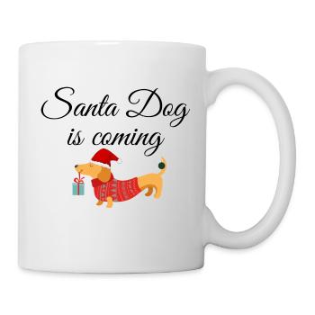Santa Dog - Tasse - Weiß - Rechts