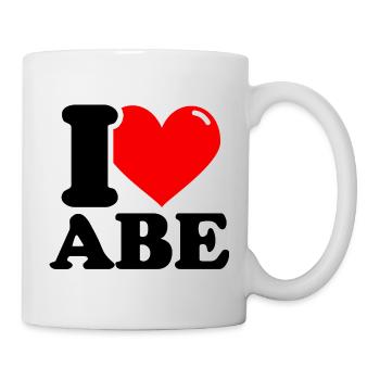 I love abe First name - Mug - white - Right