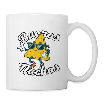 Nachos - Spanish with puns: "Buenos Nachos" - Mug - white - Right
