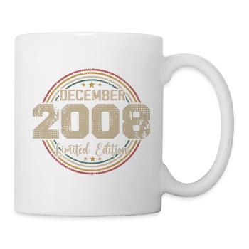 Die Legenden wurden im Dezember 2008 - 2008 geboren - Tasse - Weiß - Rechts