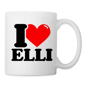 I love elli First name - Mug - white - Right