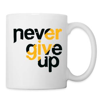 N’abandonnez jamais la citation de motivation - Mug blanc - blanc - Droite
