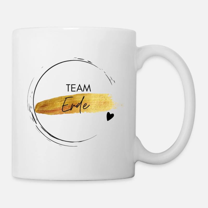 Team Erde - positives Denken - Affirmationen - Tasse - Weiß