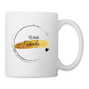 Team Freude - positives Denken - Tasse - Weiß - Rechts