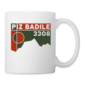 Piz Badile Nordgrat Bergführer Besteigung Souvenir - Tasse - Weiß - Rechts