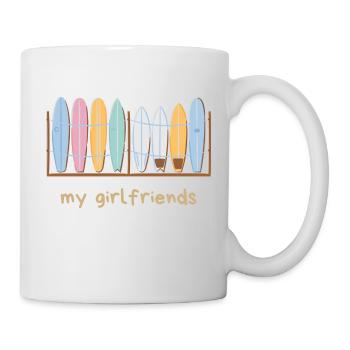 My Surfboard Girlsfriends - Tasse - Weiß - Rechts