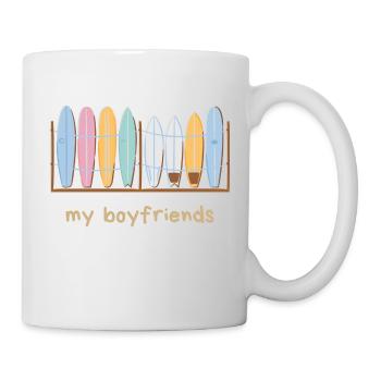 My Surfboard Boyfriends - Tasse - Weiß - Rechts