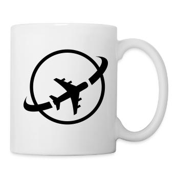 Flying around the earth - Mug - white - Right