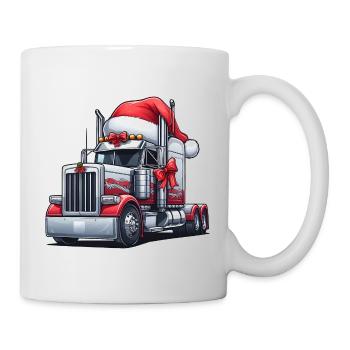 Grand camion semi-remorque américain - Mug blanc - blanc - Droite