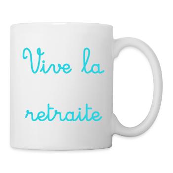 RETRAITE. RETRAITE. RETRAITEE. SENIOR. MAMIE. PAPY - Mug blanc - blanc - Droite