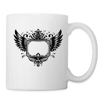 Engelsflügel Rahmen - Tasse - Weiß - Rechts