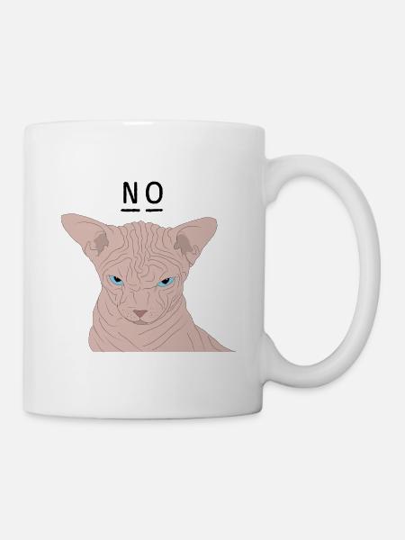 Grumpy sphynx - no - Mug - white