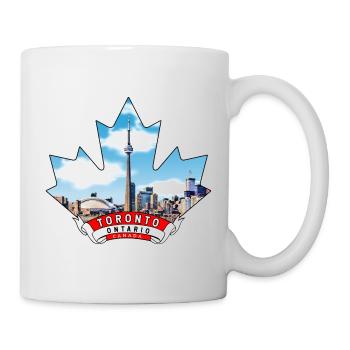 Toronto, Ontario, Kanada Maple Leaf - Tasse - Weiß - Rechts