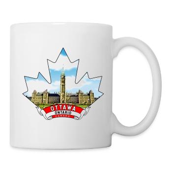 Ottawa, Ontario Canada Maple Leaf - Mug - white - Right