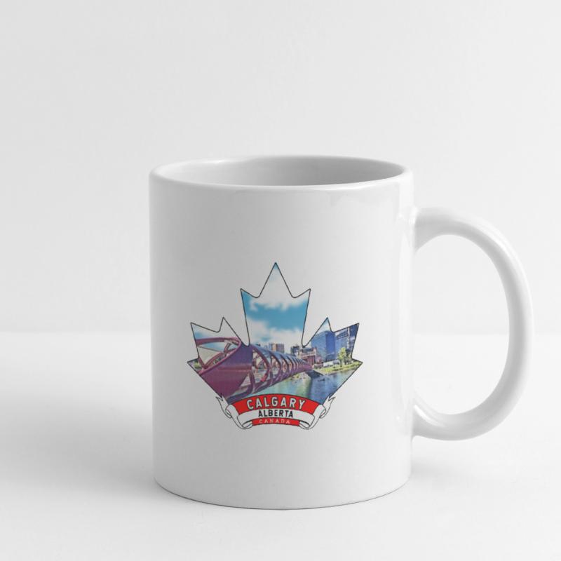 Calgary, Alberta Canada Maple Leaf Mug