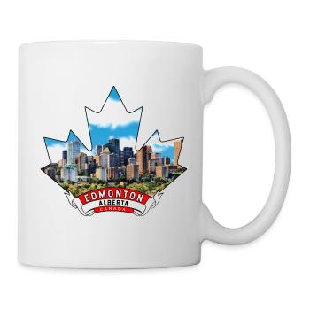 Edmonton, Alberta Canada Feuille d’érable - Mug blanc - blanc - Droite