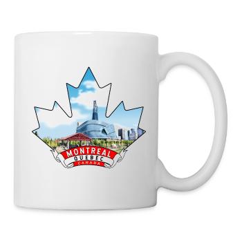 Montréal, Québec Canada Feuille d’érable - Mug blanc - blanc - Droite