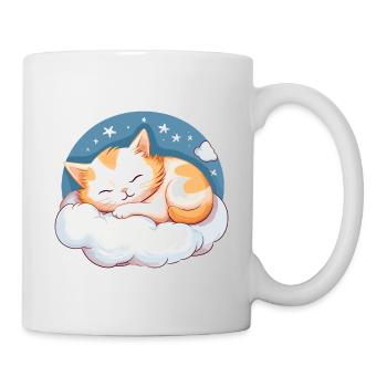 Cat Sleeping Pyjama Chemise de Nuit Officielle - Mug blanc - blanc - Droite