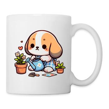 Chien jardinage chiot jardinière Tee graphique - Mug blanc - blanc - Droite