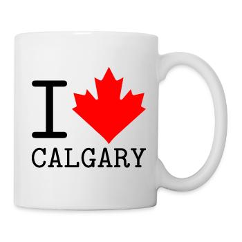 Ich liebe Calgary, Alberta Kanada Maple Leaf - Tasse - Weiß - Rechts