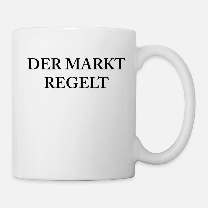 DER MARKT REGELT - Tasse - Weiß