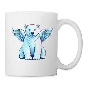 Bear Polar Bear Angel Wings - Mug - white - Right