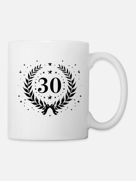 Dreißig 30 - Tasse - Weiß
