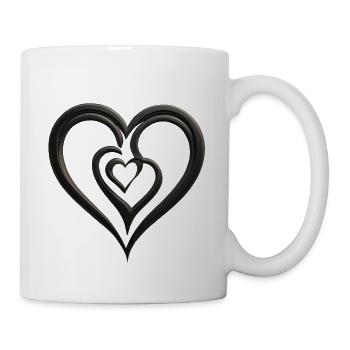 Elegant Heart: Love in Drawing - Mug - white - Right