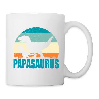 Idée cadeau de papa, papa papa fête des pères Papasaurus - Mug blanc - blanc - Droite
