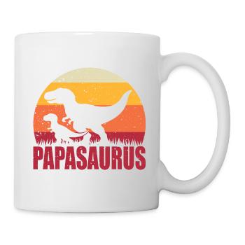 Idée cadeau de papa, papa papa fête des pères Papasaurus - Mug blanc - blanc - Droite