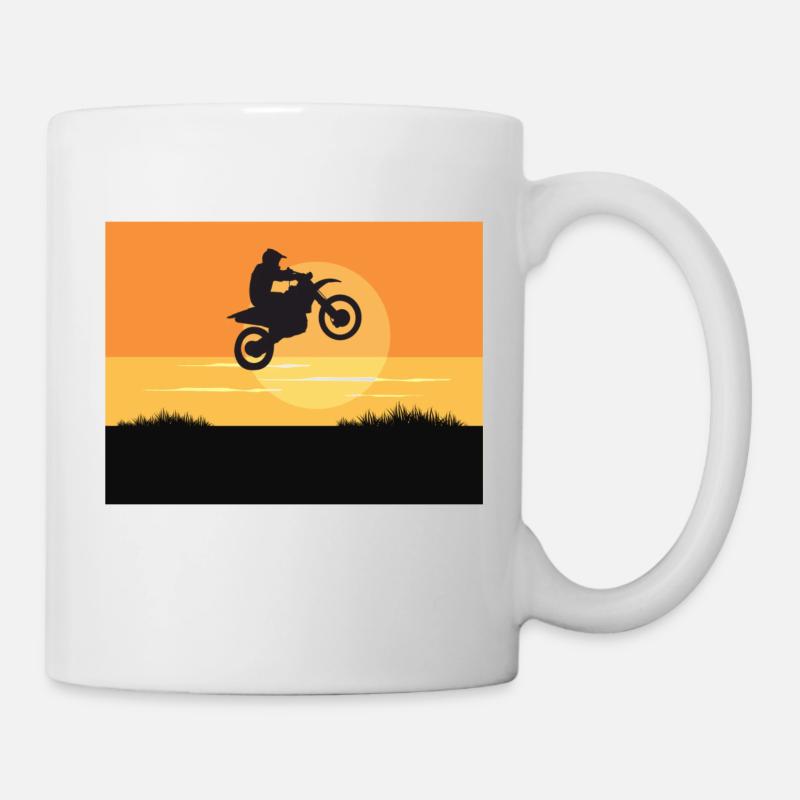 Motorcycle sunset - Mug - white