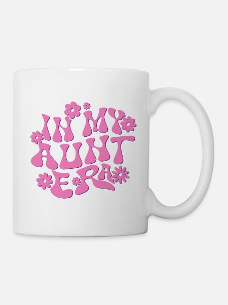 In My Aunt Era Baby Announcement for Aunt Mother's - Mug blanc - blanc