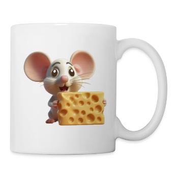 Mouse with cheese - Mug - white - Right
