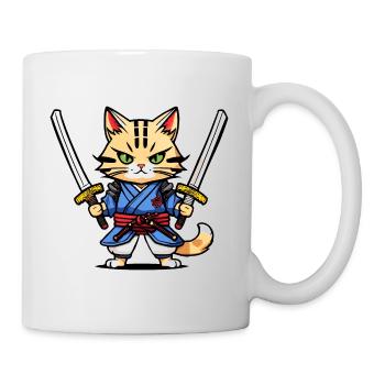 Samurai Cat #30 - Mug - white - Right