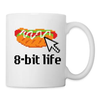 Hotdog Sandwich 8bit Retro - Tasse - Weiß - Rechts