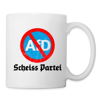 ANTI AFD SCHEISS PARTEI - Tasse - Weiß - Rechts