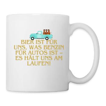 Bier ist mein Antrieb - Tasse - Weiß - Rechts