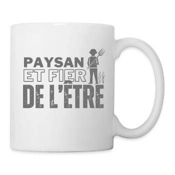 Paysan et fier de l'être - Mug blanc - blanc - Droite