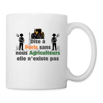 Soutenons les agriculteurs - Paris - Mug blanc - blanc - Droite